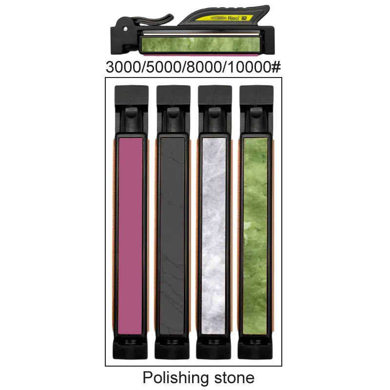 Rieci Professional Fixed Angle Knife Sharpener Diamond Sharpening Stone Kitchen Knife Sharpening Blades Auxiliary Tool System