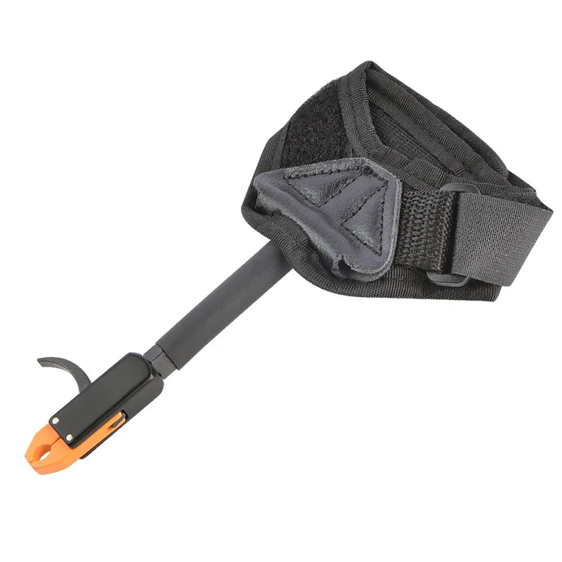 Compound Bow Wrist Release Adjustable Aluminum Alloy 360° Rotatable Jaw Caliper for Hunting Shooting Training Accessories