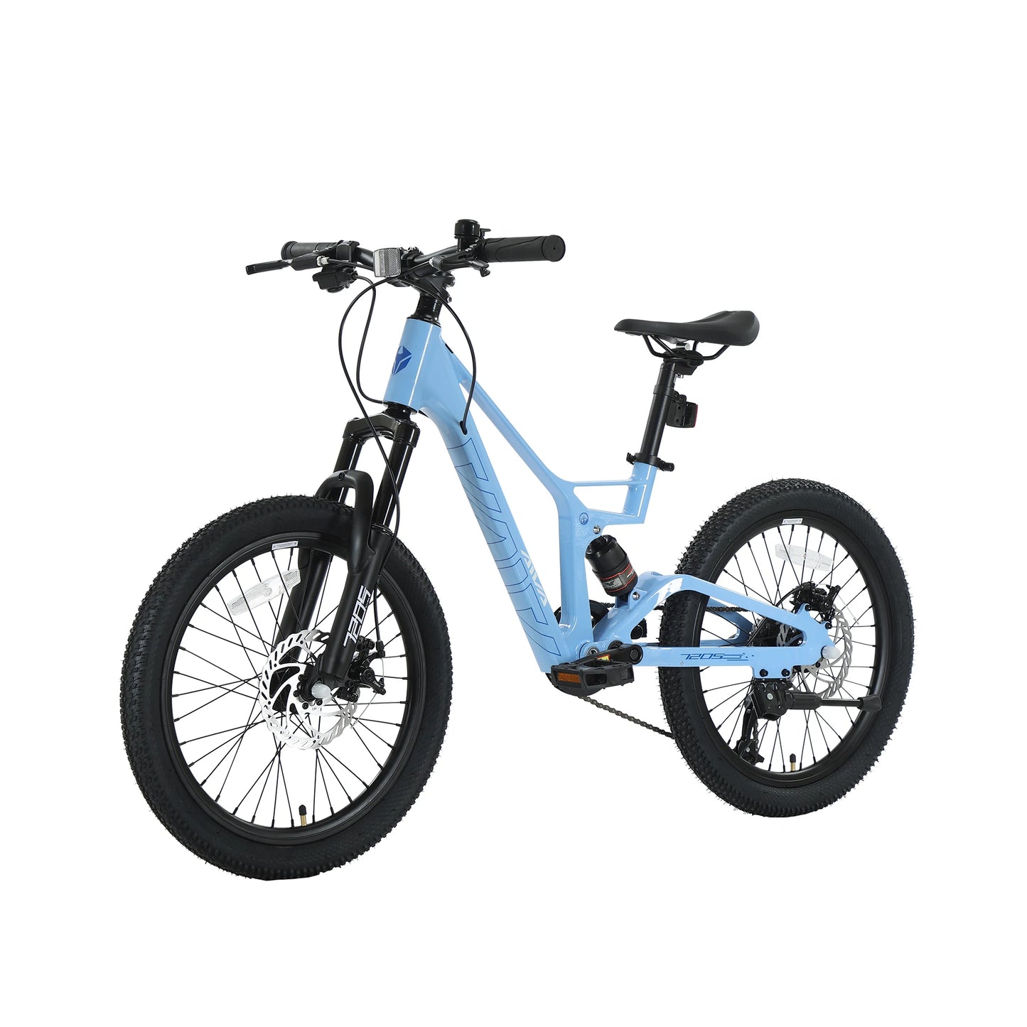 AIVA KNIGHT SUS20 20 Inch City Bike, 7-Speed Commute Bicycle for Teens & Adults, Full Suspension, Lightweight Magnesium Alloy Frame, Front & Rear Disc Brakes