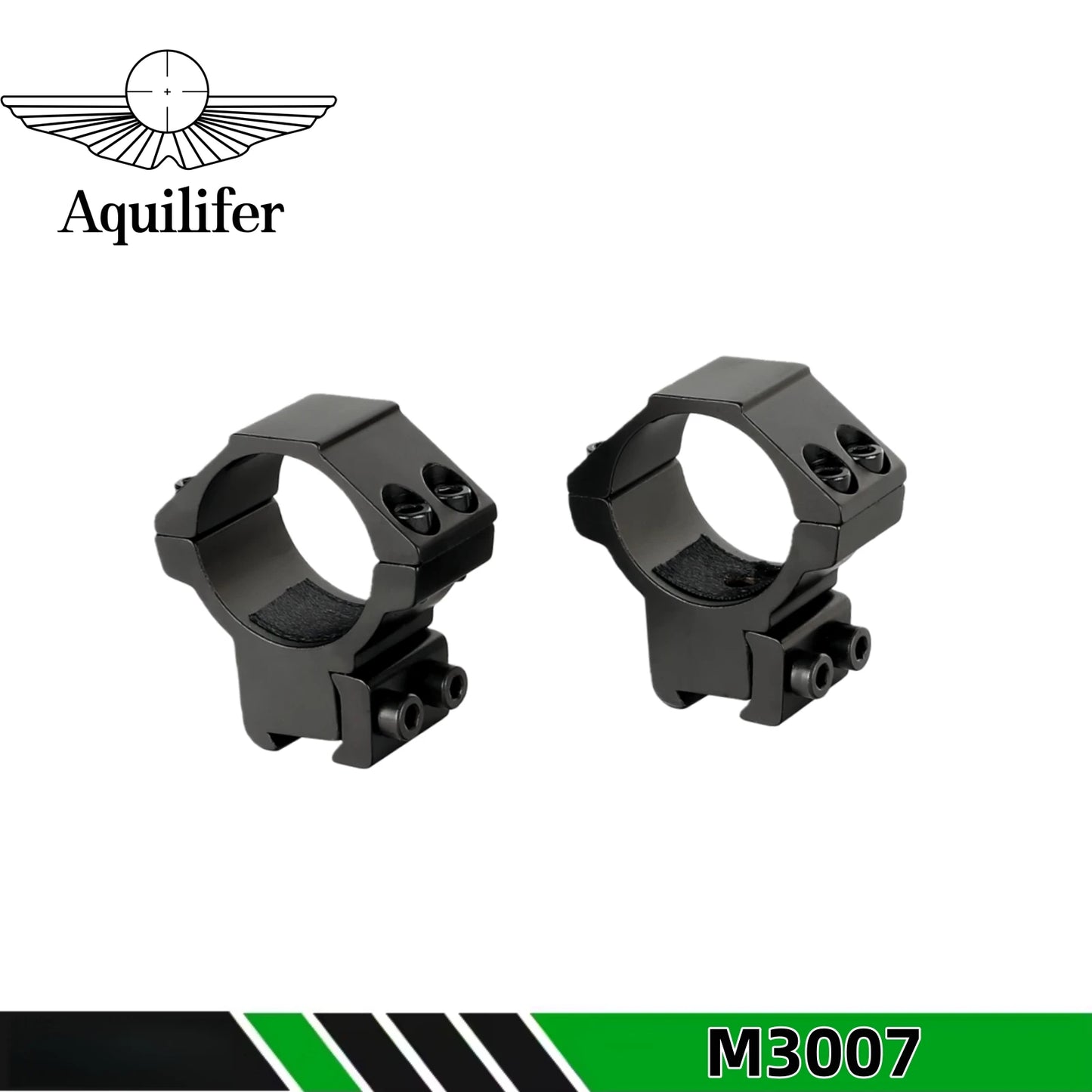 Aquilifer 25.4mm/30mm Dovetail Rail Scope Rings 2 Pcs Aluminum High Profile Tactical Optic Mounts for Hunting Shooting
