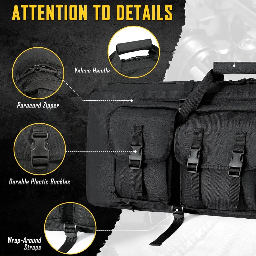Double Rifle Case Soft Gun Bag for Rifles & Pistols, 32/36/42/48/52 inch, Tactical Backpack for Shooting Range, Gift for Hunters