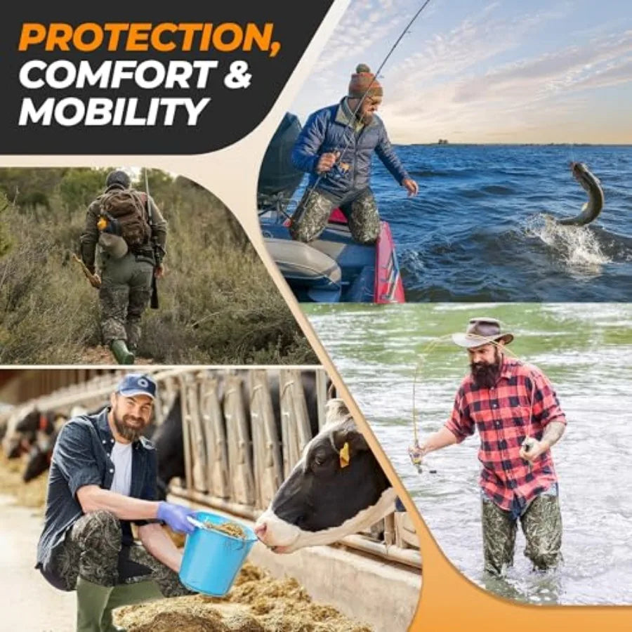 Hip Waders Waterproof Camo Waders for Men and Women with Boots, Lightweight Wading Hip Boots for Fishing and Hunting