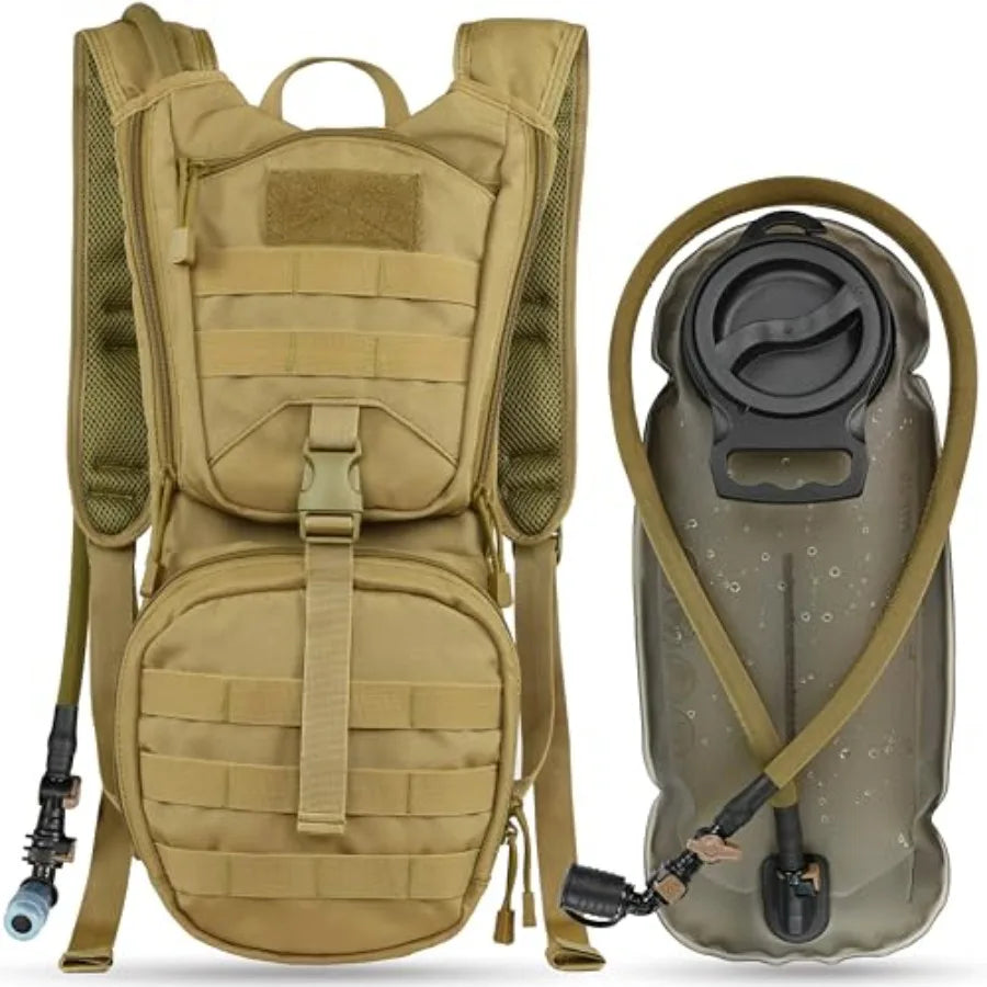 Tactical Molle Hydration Pack Backpack with 3L TPU Water Bladder Military Daypack for Cycling Hiking Running Climbing Hunting B