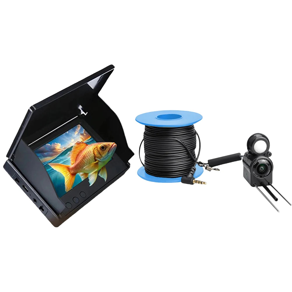 Underwater Fishing Camera 4.3 Inch IPS Monitor Fish Finder Night Vision Waterproof 15/20/30m Cable for Ice Boat and Lake Fishing