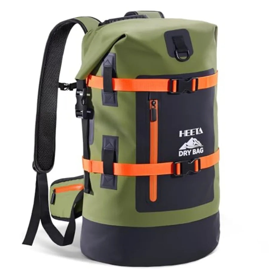 Dry Bags Waterproof Backpack 40L for Men and Women, Roll Top Heavy Duty Cushioned Hiking Backpack for Kayaking Boating Paddle B