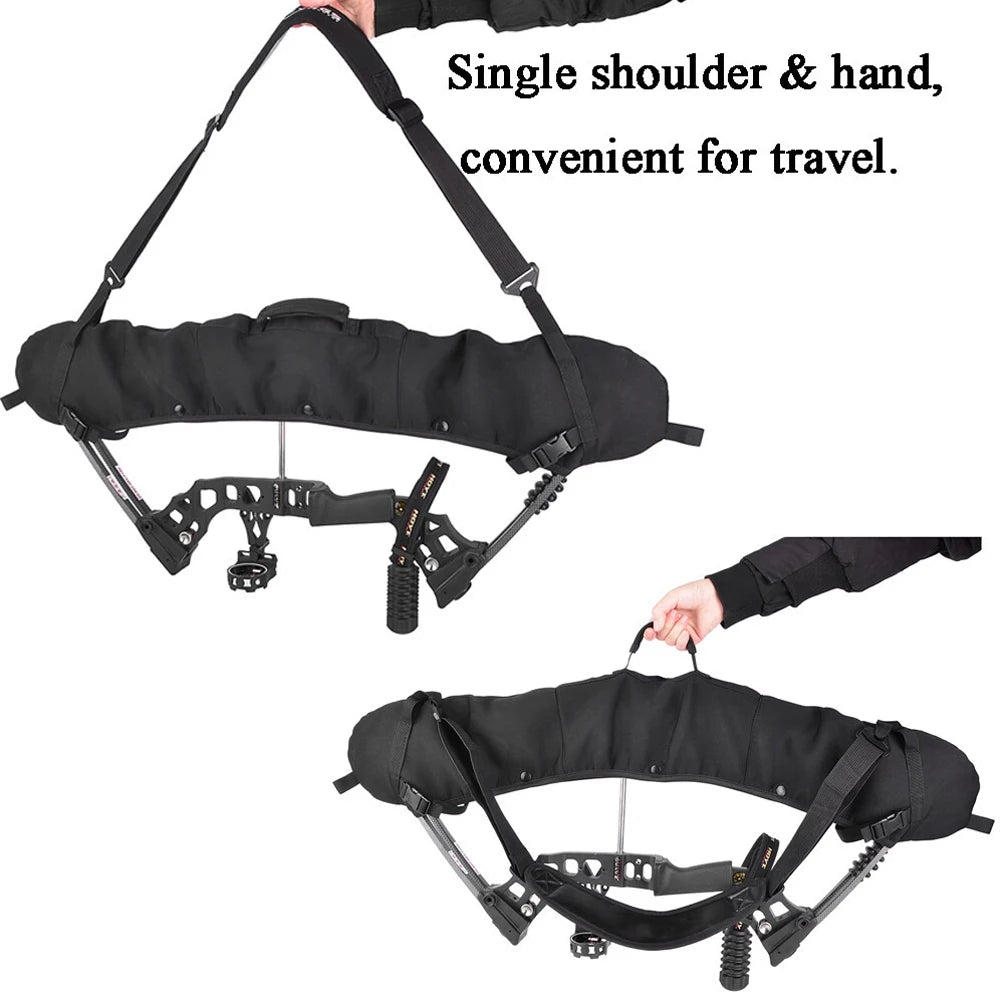 Black/Camo Diving Cloth Compound Bow Bag Portable Elastic Suitable Foldable Bow Bag Archery Accessory Outdoor Hunting Shooting