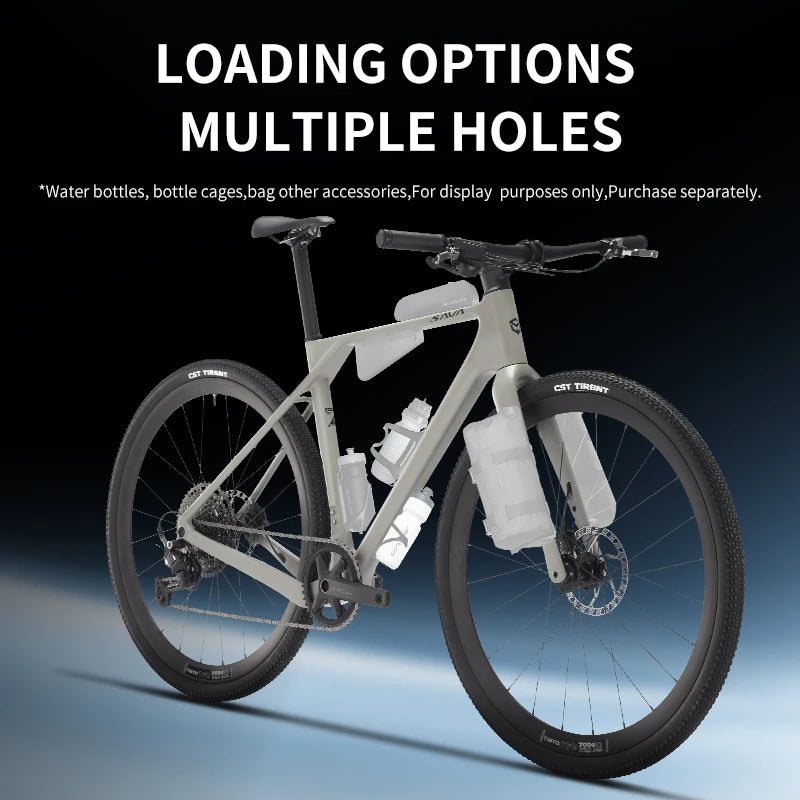 SAVA SF6 R21 Carbon Gravel Bike Flat Handlebar Road Bicycle SHIMANO U6000 11 Speed / SHIMANO U6020 10 SpeedHydraulic Disc Brake Carbon Frame Bike