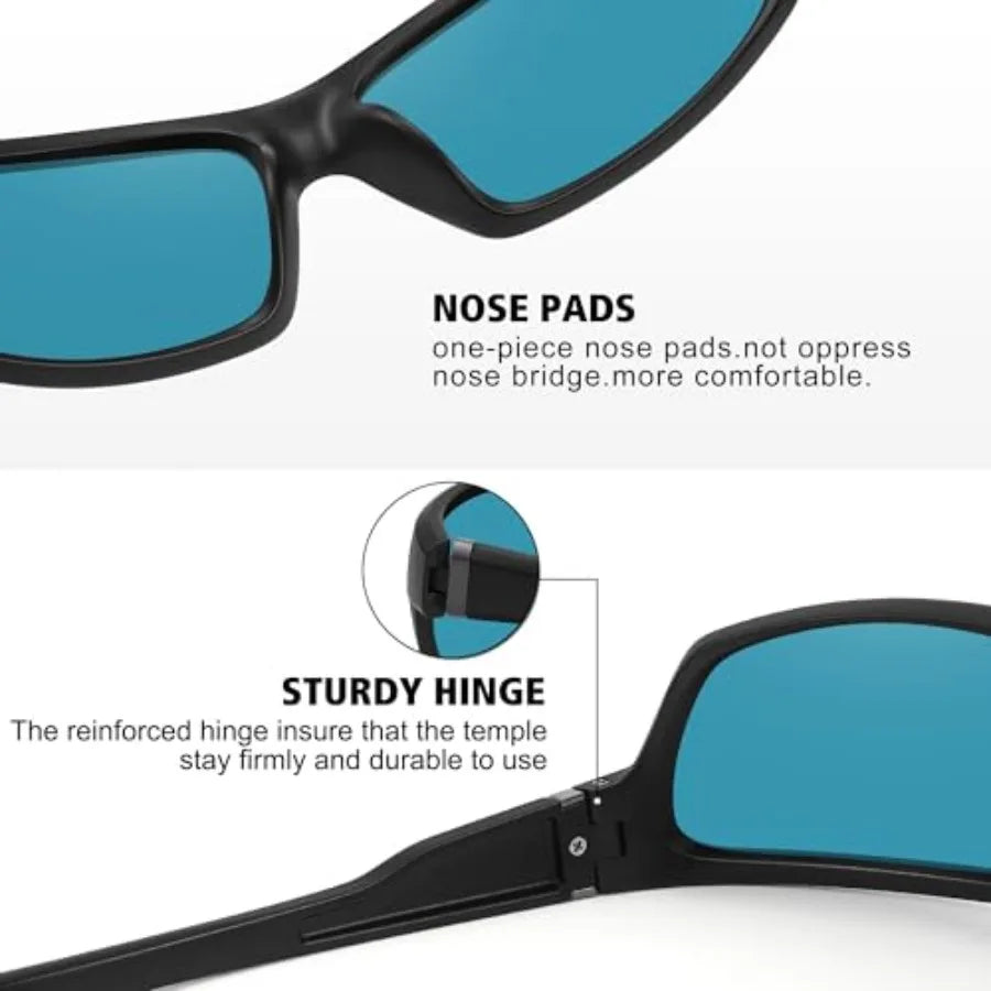 MEETSUN Polarized Sports Sunglasses for Men Women Wrap Around Driving Cycling Golf Fishing Sun Glasses UV400 Protection