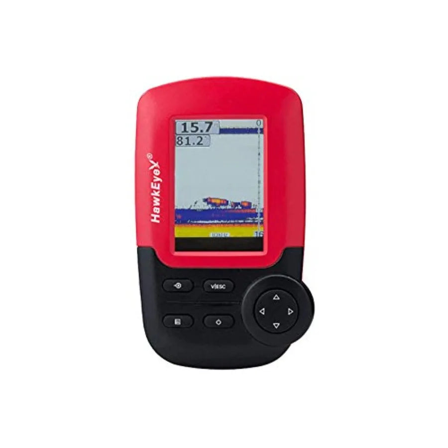 FishTrax 1C Float Tube Fish Finder for freshwater fishing, durable PVC material, black color, compact design with real-time son