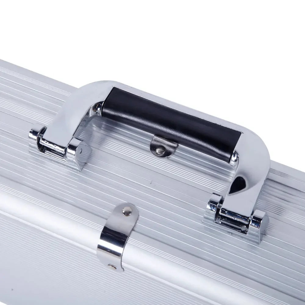 135*28*10cm Aluminum New Framed Locking Gun Pistol HandGun Lock Box Hard Storage Carry Case Silver