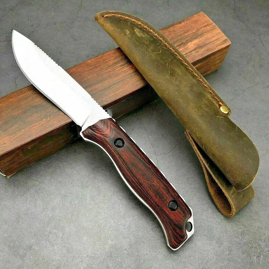 BM 15002 High Hardness Fixed Blade Knife with D2 Steel Blade Suitable for Outdoor Camping Hiking EDC Survival Tools Gift for Men