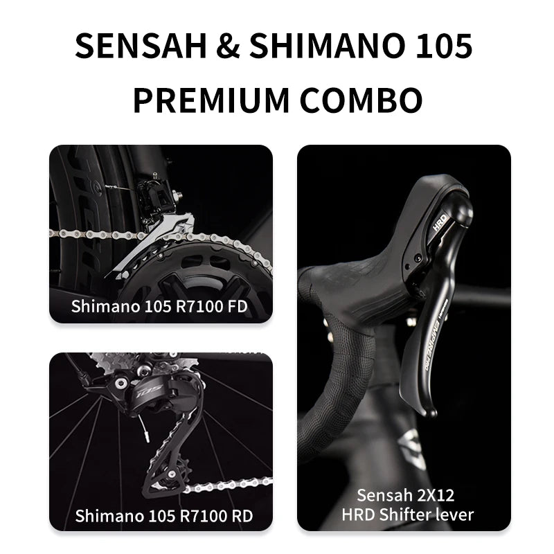 Ships from US SAVA A7L  Carbon Fiber Road Bike with 7120 Kit 24 Speed Road Bike Race Bike 8.9kg International UCI Approved