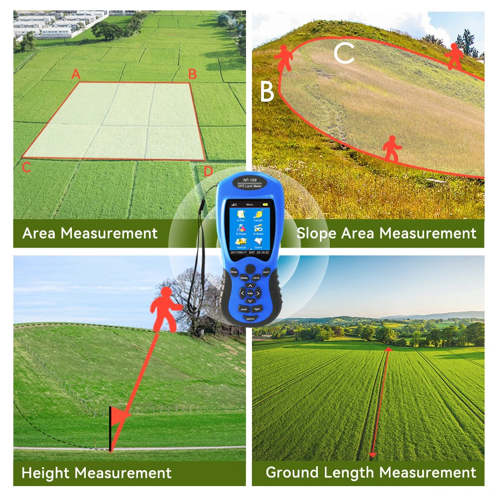Noyafa NF-198 Land Meter Test Device Survey Equipment Use For Farm Land Surveying Mapping Area Length Measurement Tool