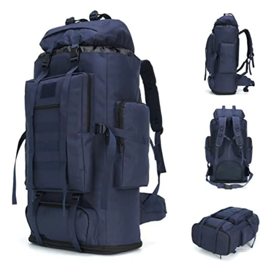 100L Hiking Camping Backpack MOLLE Rucksack Waterproof Daypack