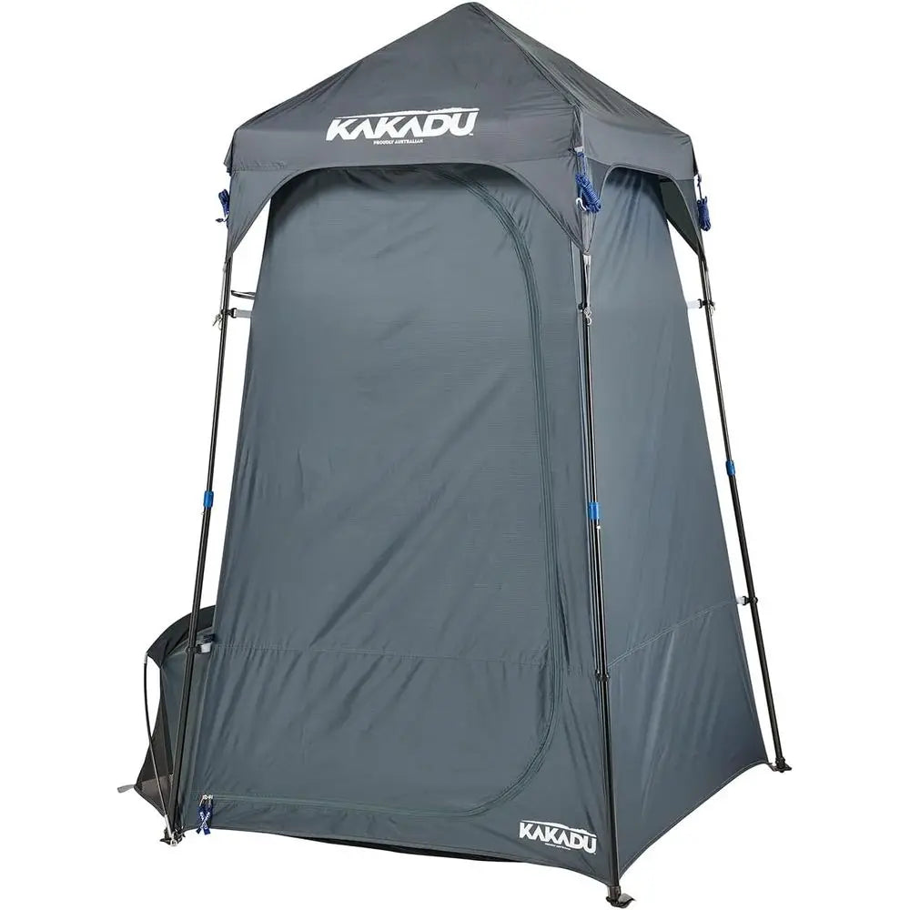 Portable Outdoor Shower Tent with Privacy, Camping Toilet, Changing Room, LED Light, Carry Bag, Towel Rod