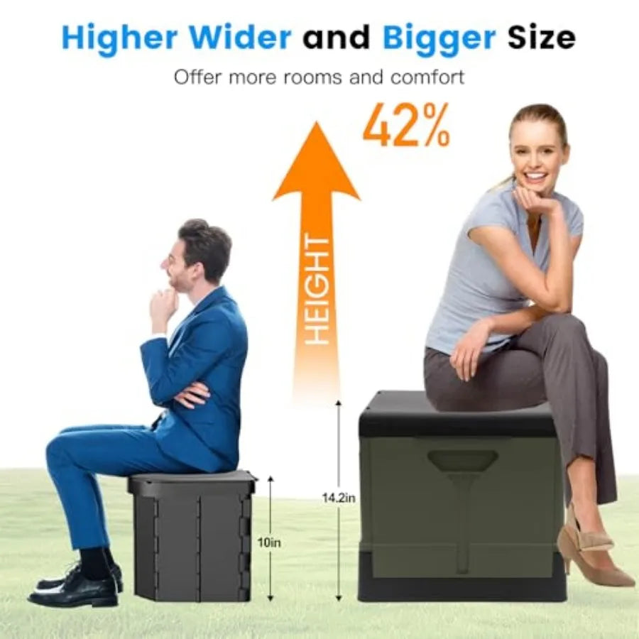 Portable Toilet Camping Toilets for Car Indoor Outdoor Commode Foldable Travel Potty for Camping, Tent, Hiking, Boating, Long R