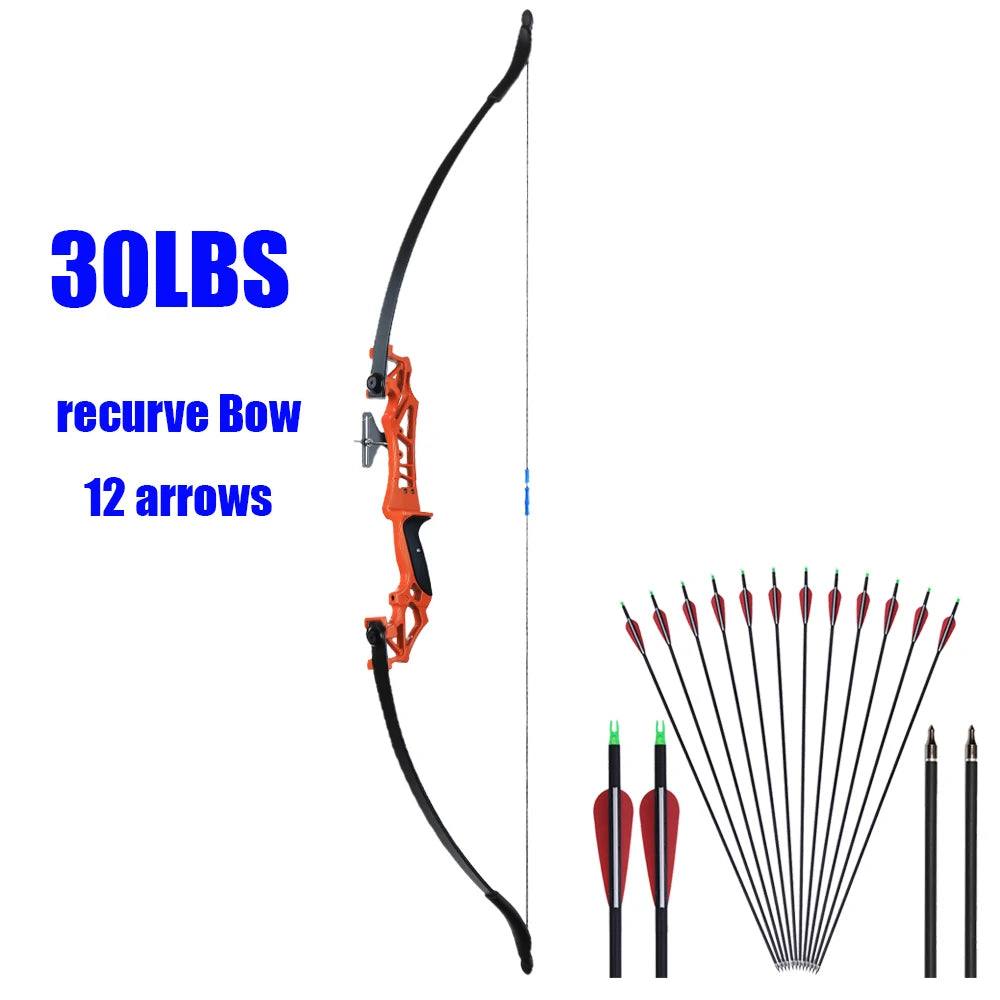 Archery recurve bow Hunting Take Down Bow 40lbs Bow for Outdoor Fishing Shooting Right Hand With Bow Accessories