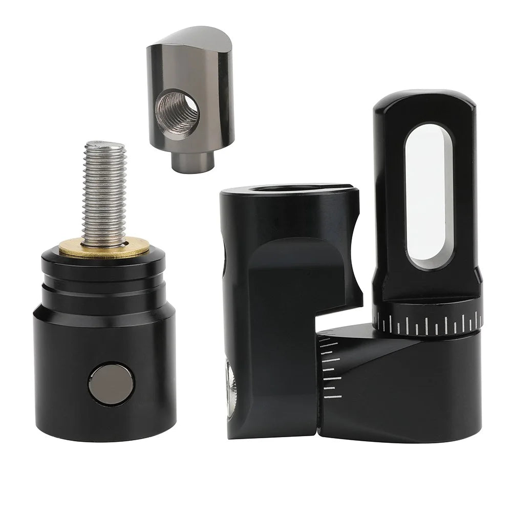 Archery V-Bar Stabilizer Connector Single Side Adjustable for Compound Bow Hunting Target Shooting Practice