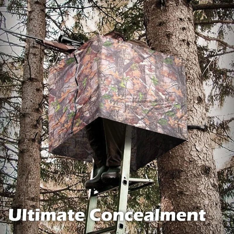 Waterproof Hunting Camouflage Blind Cover Realistic Leaf Camo Tree Stand Blind Portable Stealth Screen for Outdoor Bird Watch
