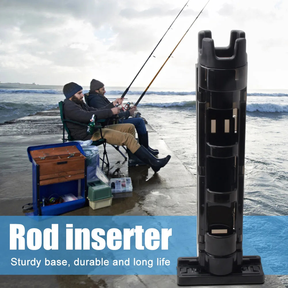 Fishing Tool Box Multi-layer Portable Lure Hook Box Multifunctional Large Capacity Seatable Rod Insert Slot for Angling Lovers