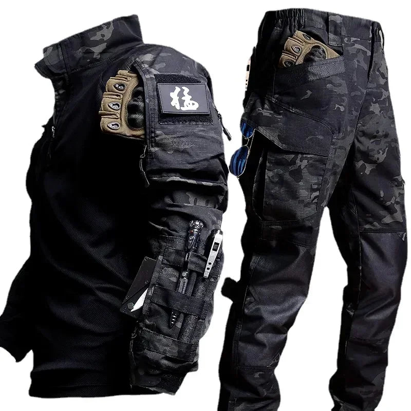 Outdoor Pants Tactical Suit Men Airsoft Hunting Clothes Paintball Military Uniform Assault Hiking Shirts Special Forces Sets