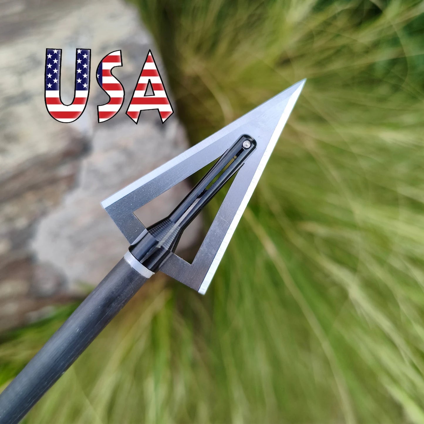 Archery Broadheads 6Pcs 120Grain 4 Blade Screw-in Arrowheads for Compound Recurve Bow Hunting Target Shooting