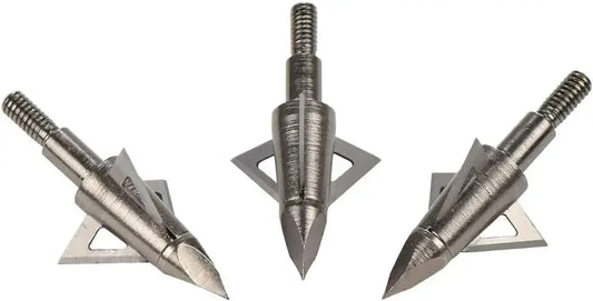 Broadheads 125 Grain Bowhunting Arrow Head 3 Fixed Blades 12 Pack for Crossbows Recurve Compound Bow Arrows