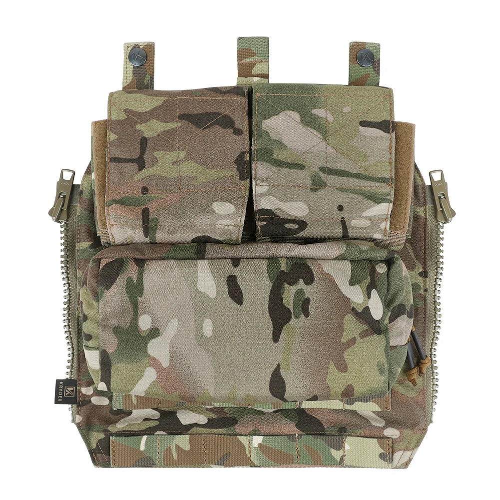 KRYDEX Tactical Panel Backpack Zip-On Bag For CPC NCPC AVS JPC 2.0 Plate Carrier Vest Airsoft Combat Hunting Accessories Bag