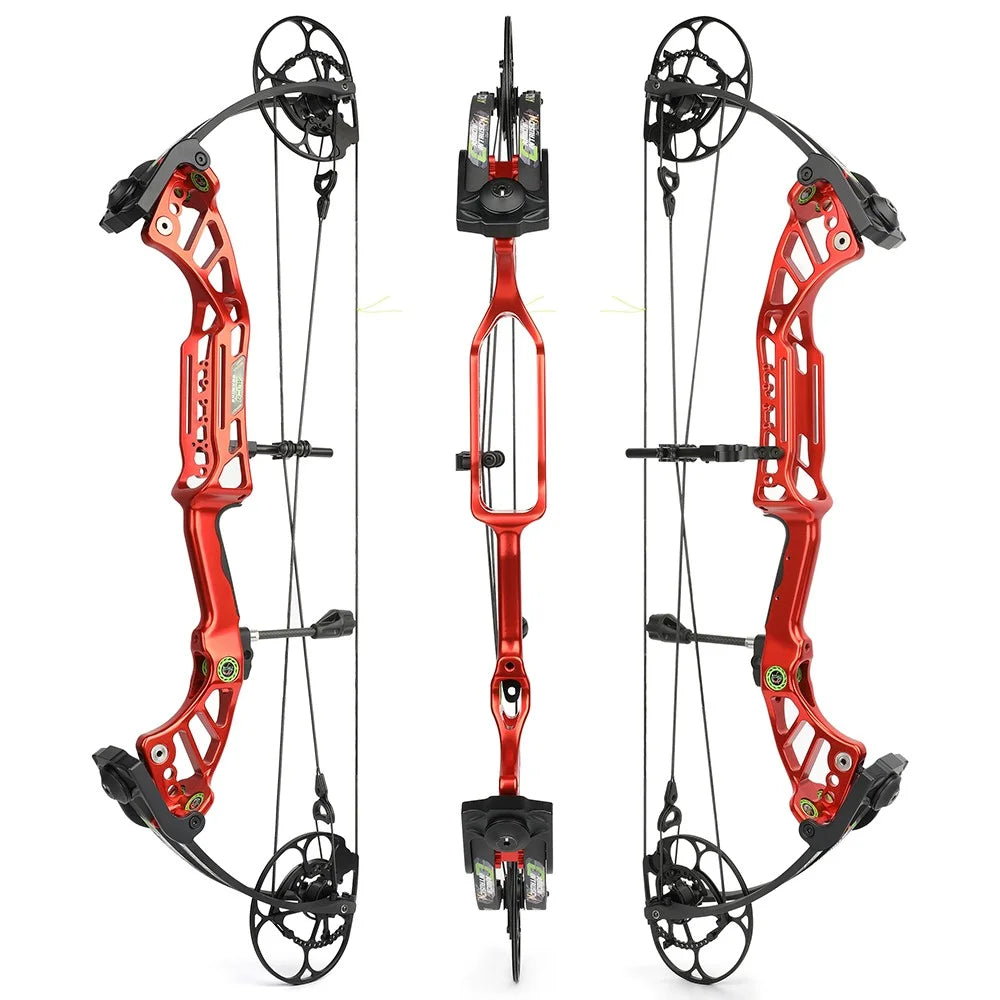 Compound Bow with Arrow Set 40-75lbs 29" Axle-Axle CNC Machining 350FPS 85% Let-off for Archery Hunting Shooting Target Practice Competition Accessories