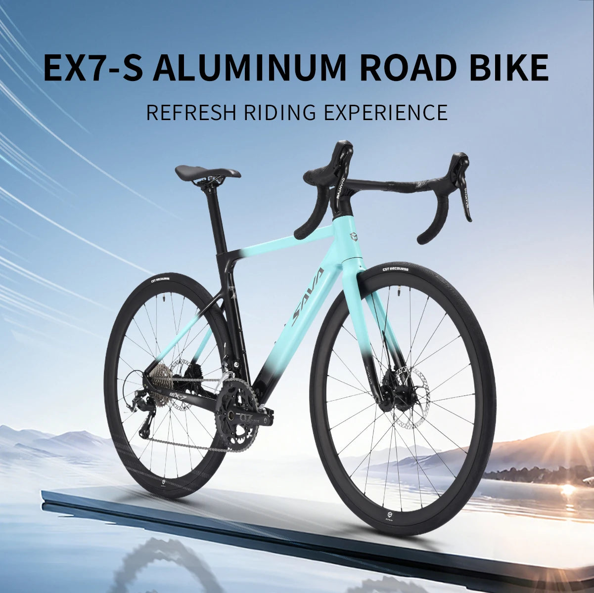 2026 New SAVA EX7‑S‑R4700 Complete Road Bike, Aluminum Frame With Carbon Fork, Shimano TIAGRA R4700 20‑Speed, 700C Hydraulic Disc Cyclocross Bicycle For Adult