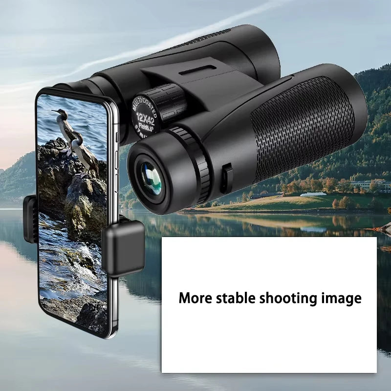 12x42 HD Binoculars, Argon Purging, Waterproof/Fogproof, High Magnification for Bird Watching, Hunting & Telescopes - Color Fidelity