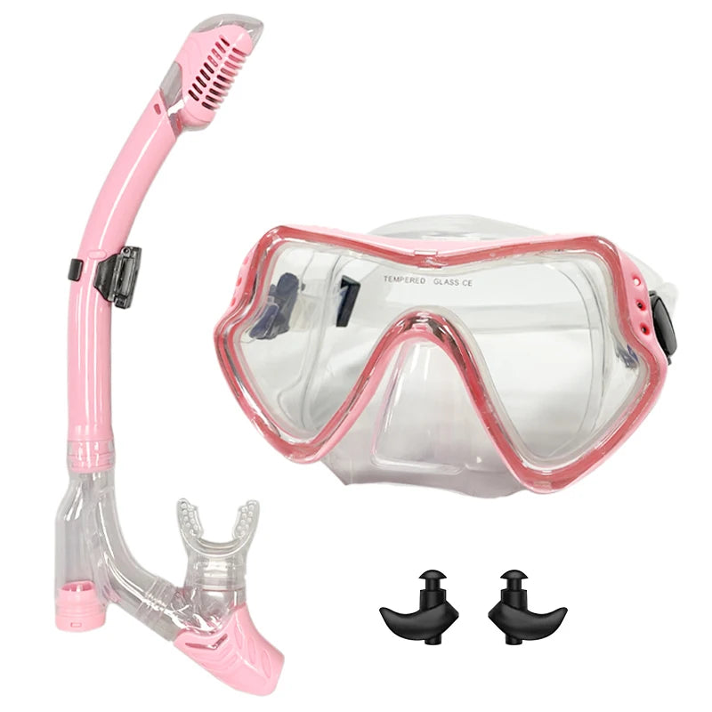 Diving mask Professional Snorkel Diving Mask and Snorkels Goggles Glasses Diving Swimming Easy Breath Tube Set Snorkel Mask