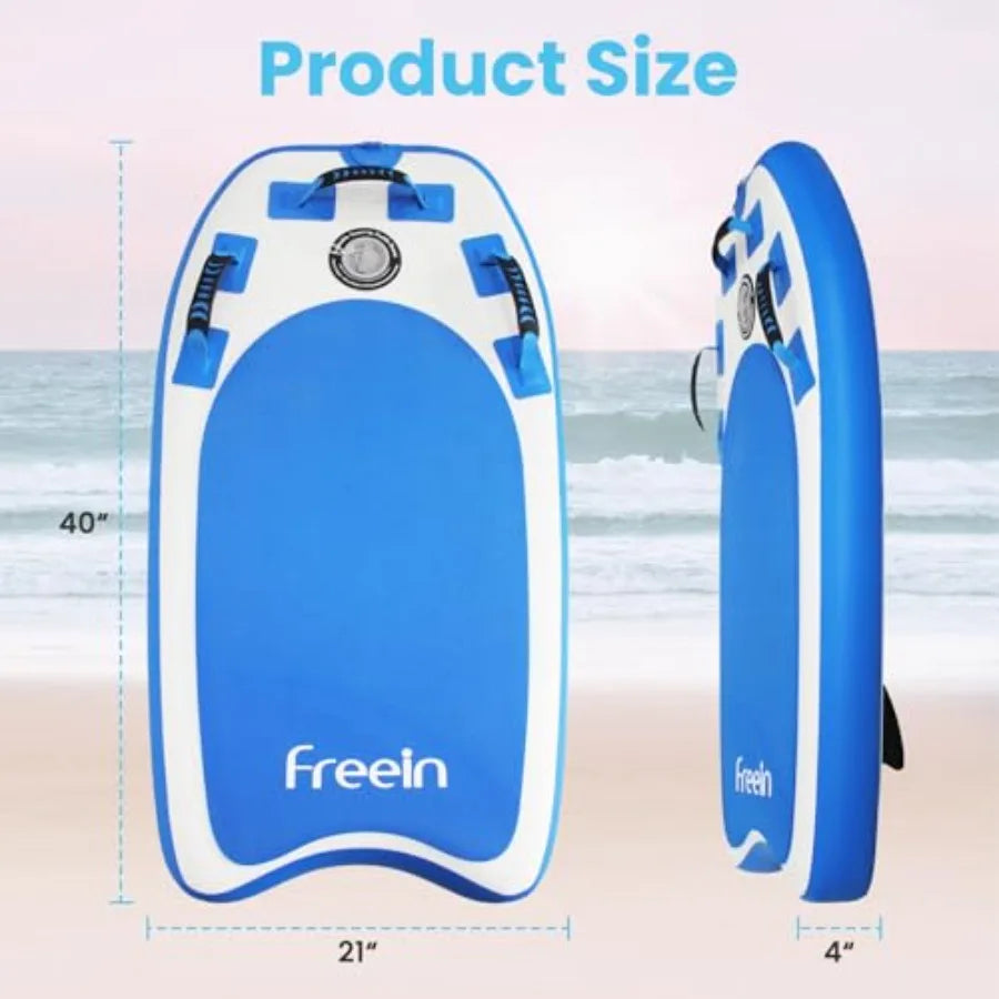 Body Board Inflatable, Surfboards BodyBoards for Beach River, Foldable Design for Easy Storage and Transport