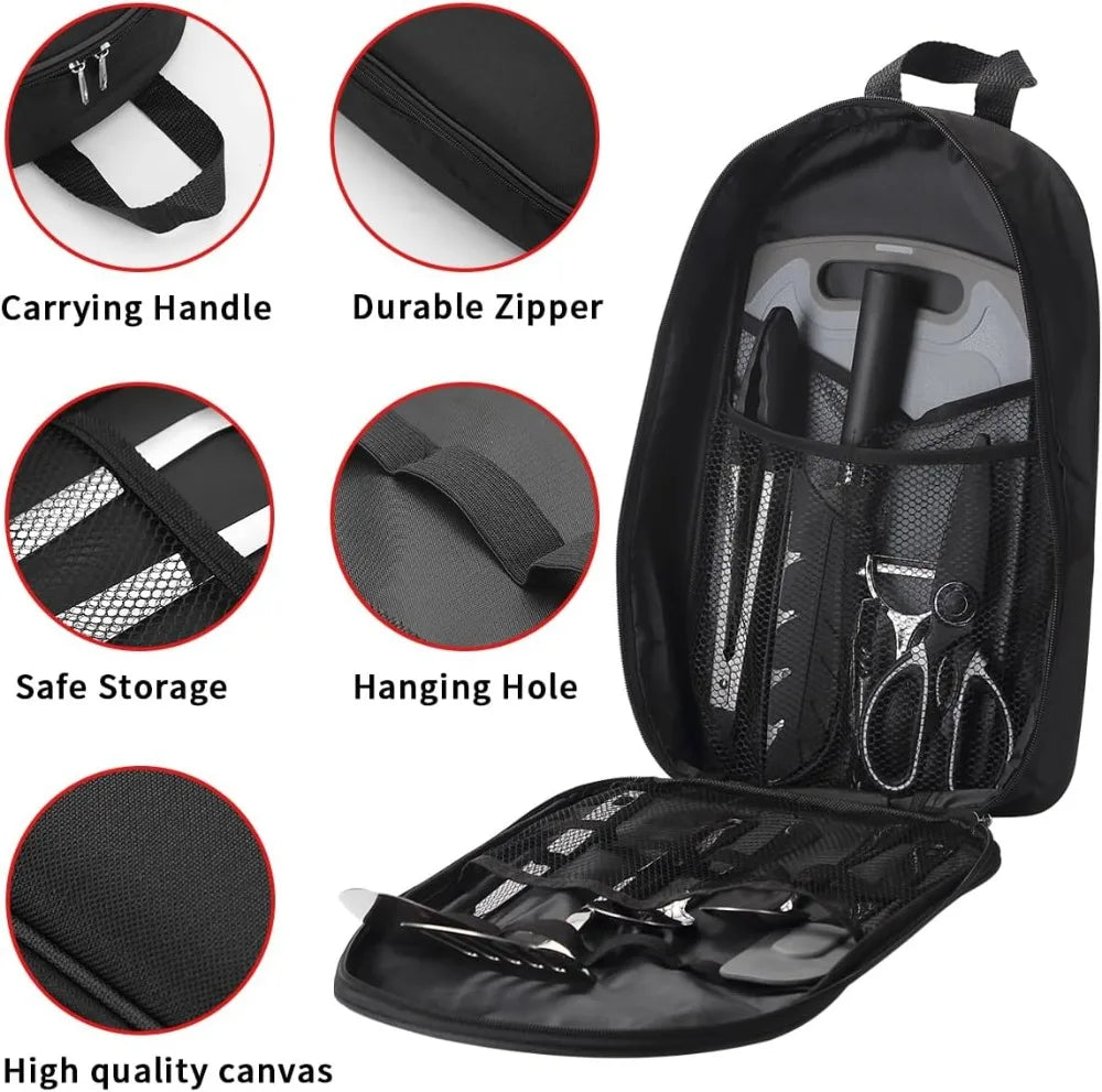 Portable Camping Kitchen Utensil Set - 12-Piece Stainless Steel Cookware for Travel, Picnic, BBQ