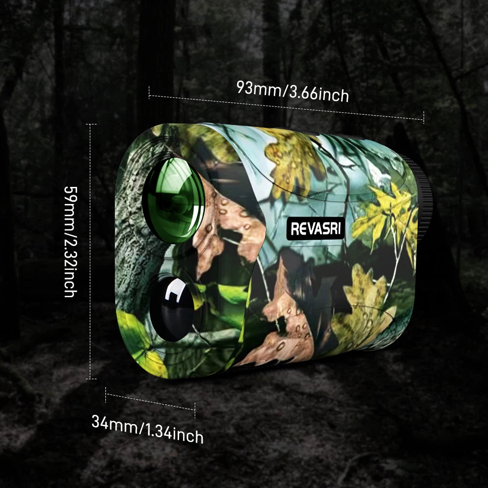 Mini 1200M Hunting Laser Rangefinder with Speed, Two-Point Height Measurement for Outdoor Hunting and Golf Range Finder