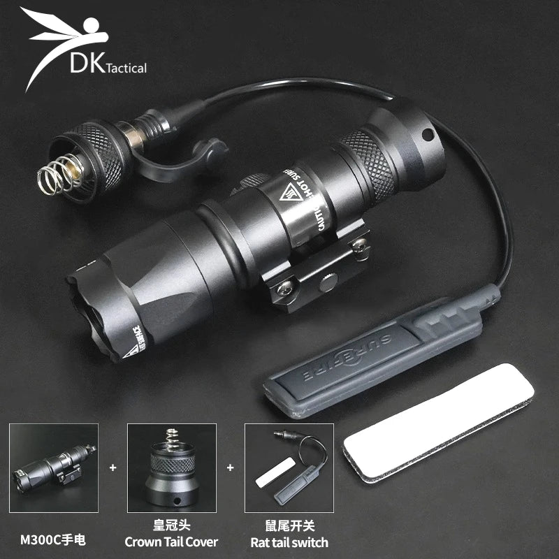 US Warehouse Tactical SF X300 X300U M600C M300 Flashlight Hunting Weapons Scout Light Airsoft Lamp Accessories Fit 20mm Rail