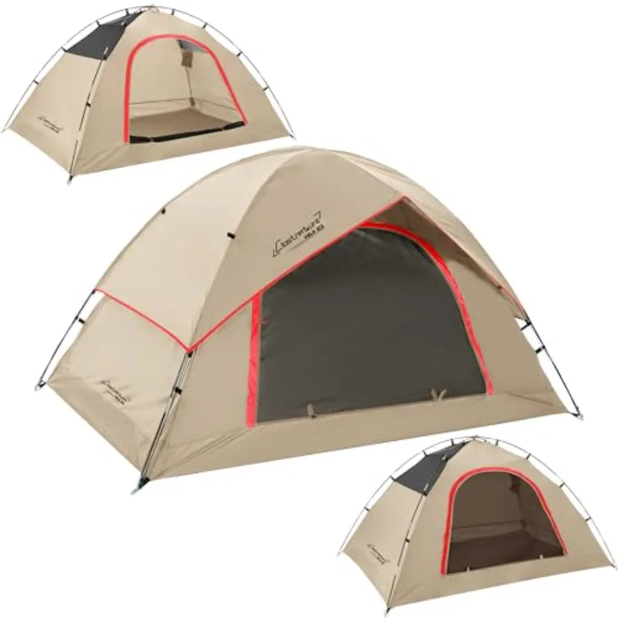 Camping Tent for - Waterproof Two Tents for Camping Small Easy Up Tent for Family Outdoor Scouts in All Weather and All Season