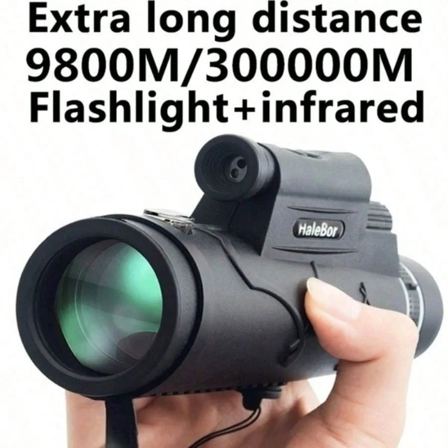 Extra Long 9800M/300000M Compass Flashlight  Night Vision High Angle Monocular Telescope Laser Hiking Travel Portable Telescope