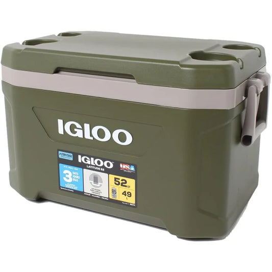 60367 Sportsman Latitude 52 Cooler Box, Approx. 11.2 gal (49 L), Sportsman, Latitude, Outdoor, Camping, Leisure, Fishing, Green