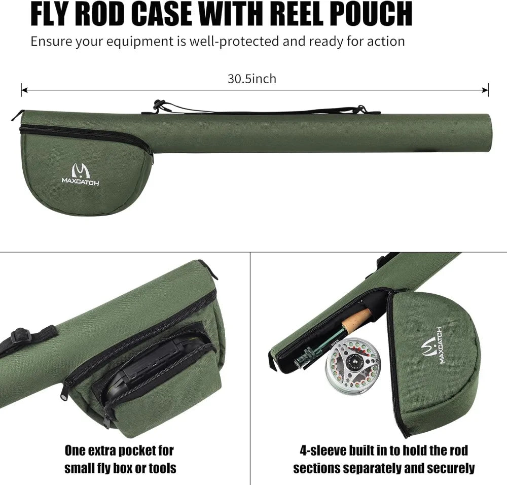 Extreme Fly Fishing Combo Kit 3/5/6/8 Weight, Starter Fly Rod and Reel Outfit with Protective Travel Case