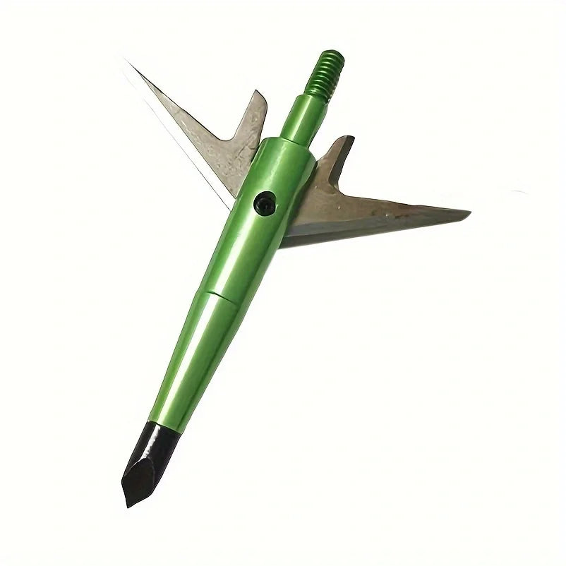6PCS Archery Hunting Broadheads,100 Grain, Stainlee Steel Expandable Blade 2 Inch Cut, Hunting Heads Arrow Tips Compatible Crossbow& Compound Bow