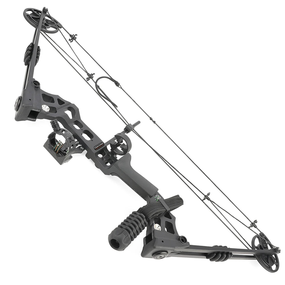 Archery Compound Bow Arrow Set 20-70lbs Adjustable RH/LH 320FPS Alloy Bow Handle for Adults Beginners Hunting Shooting Target