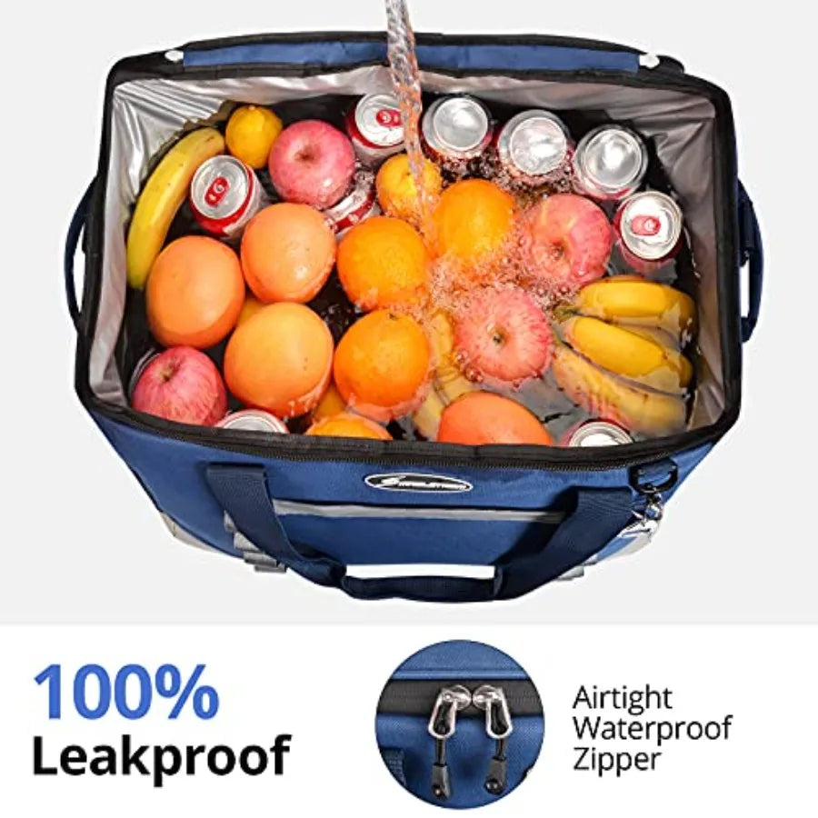 Collapsible Soft Cooler Bag, // s Beach Cooler with Flip Top Lid, Ice Chest, Leakproof and Portable for Beach, Camping, Road Tr