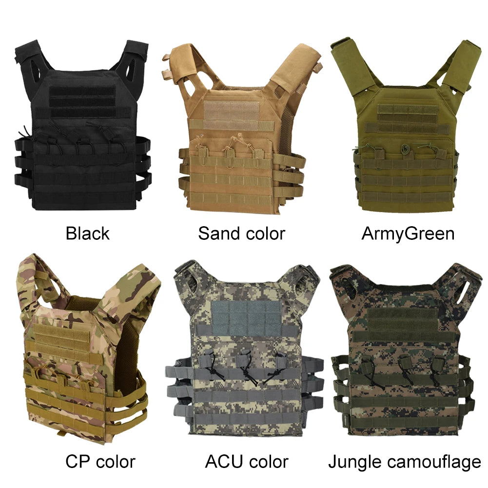 Nylon Tactical Vest Body Armor Hunting Carrier Airsoft Accessory Combat MOLLE Camo Cosplay  Army Vest CS Game Jungle Equipment