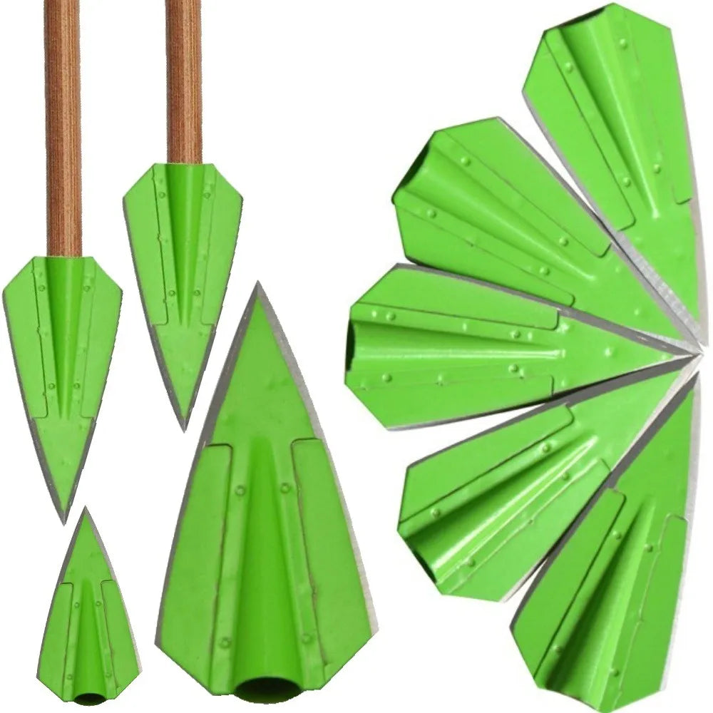 115Gr Hunting Arrowheads OD 8MM Shaft Archery Blade Broadheads Target Arrow Tip Bow Hunting Glue In Point Edged alloy steel
