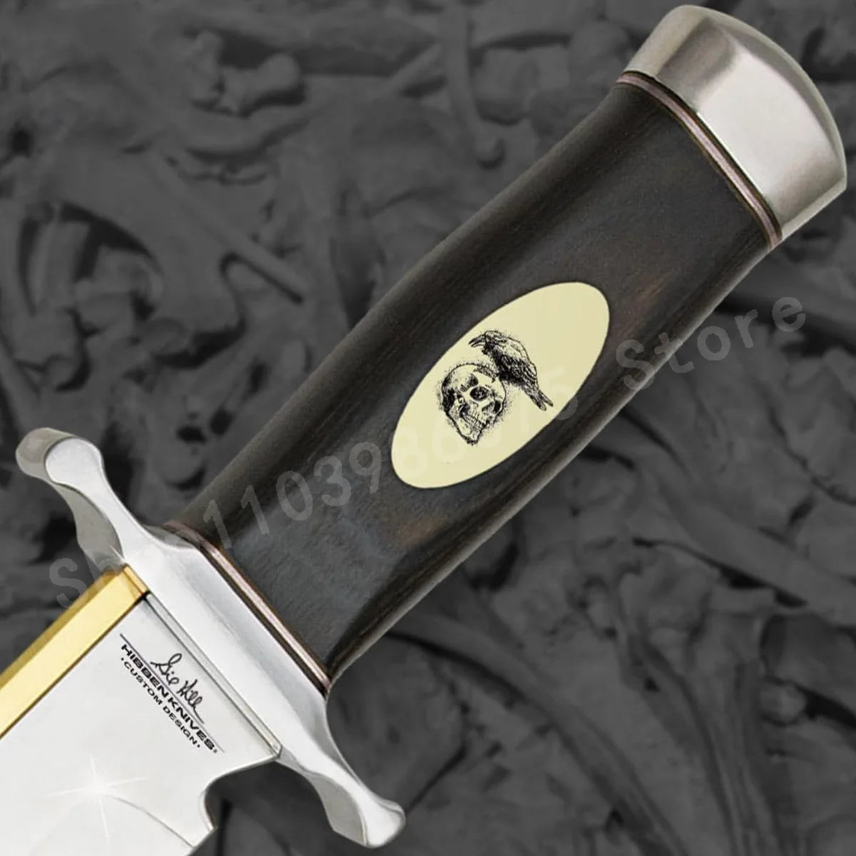 High-hardness Outdoor Straight Knife with 9Cr13Mov Blade Blackwood Handle Survival Portable and Self-defense Tactical Knife