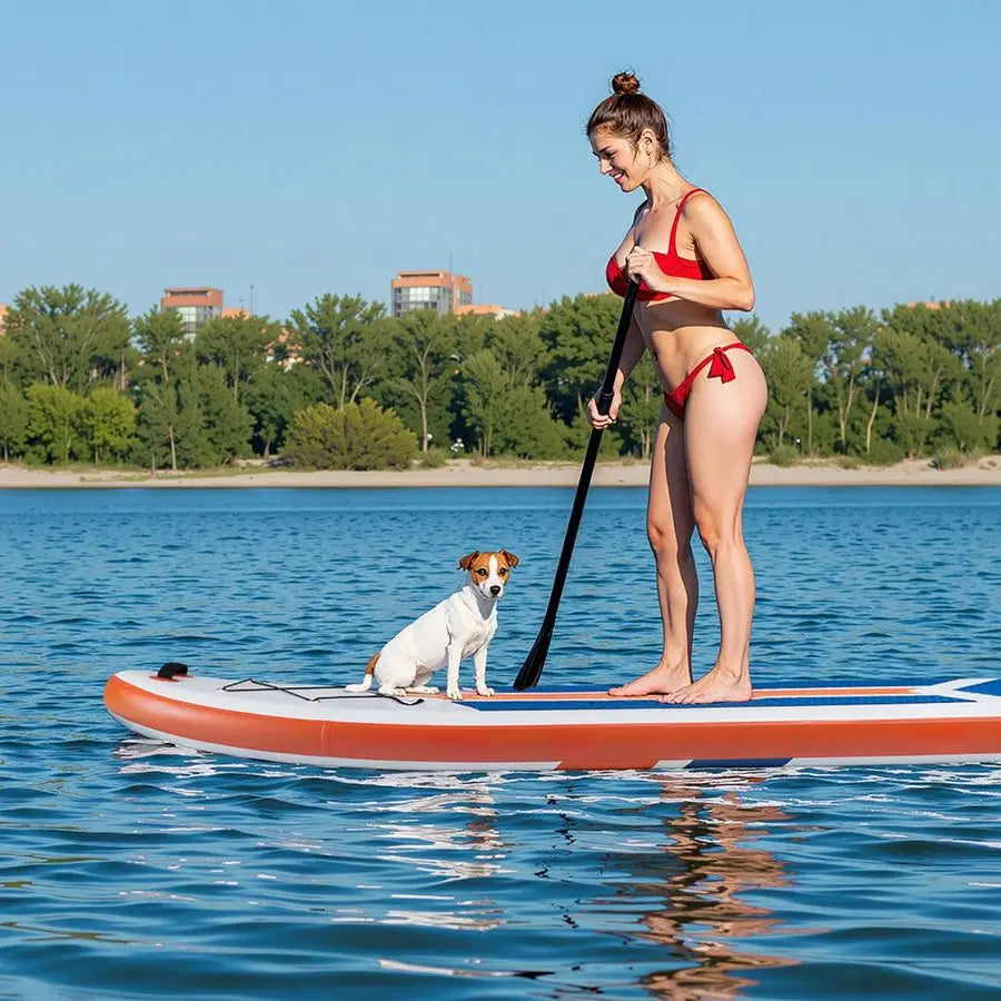 Inflatable Stand Up Paddle Board with Premium SUP Paddleboard Accessories,2in1 Paddle,Wide Stable Design,NonSlip Comfort Deck fo