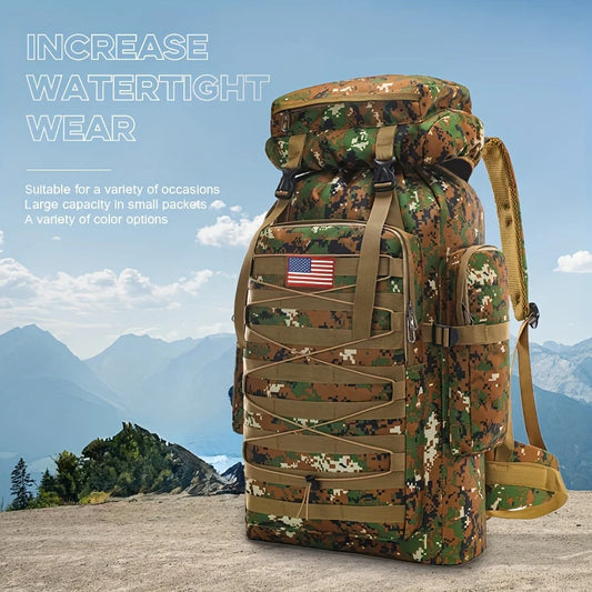 New Travel Bag Camouflage Waterproof Backpack, Hiking Mountaineering Bag, Men's Large Capacity Backpack, Ideal choice for Gifts