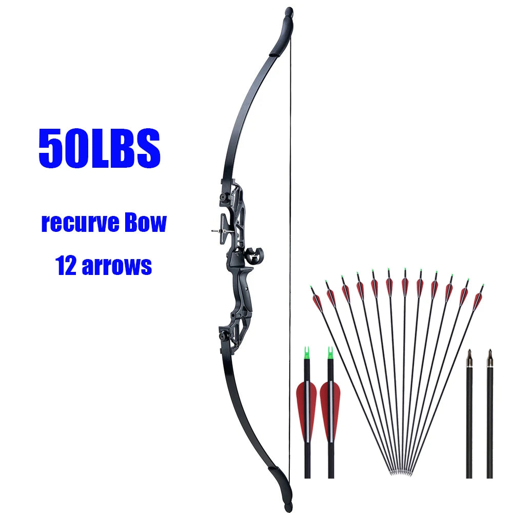 Archery recurve bow Hunting Take Down Bow 40lbs Bow for Outdoor Fishing Shooting Right Hand With Bow Accessories
