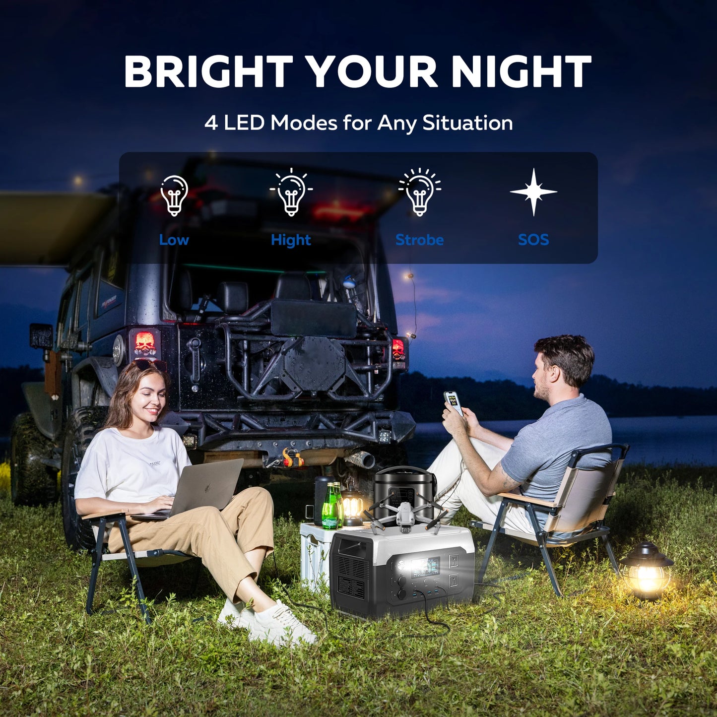 CTOLITY XP1000 SP200N RV Camping1800W Portable Power Station 320000mAh Solar Generator With 200W Solar Panel Foldable Portable